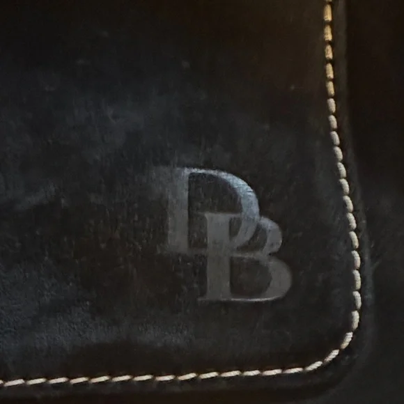 Dooney & Bourke Black Suede Hobo Bag - Picture 2 of 11